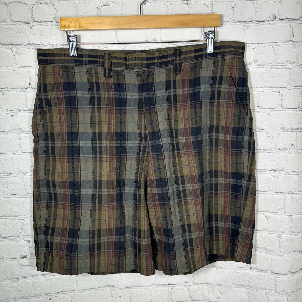 Patagonia Thrift Shorts Mens 36 Plaid Organic Cotton Blend Hiking Outdoor 57627
